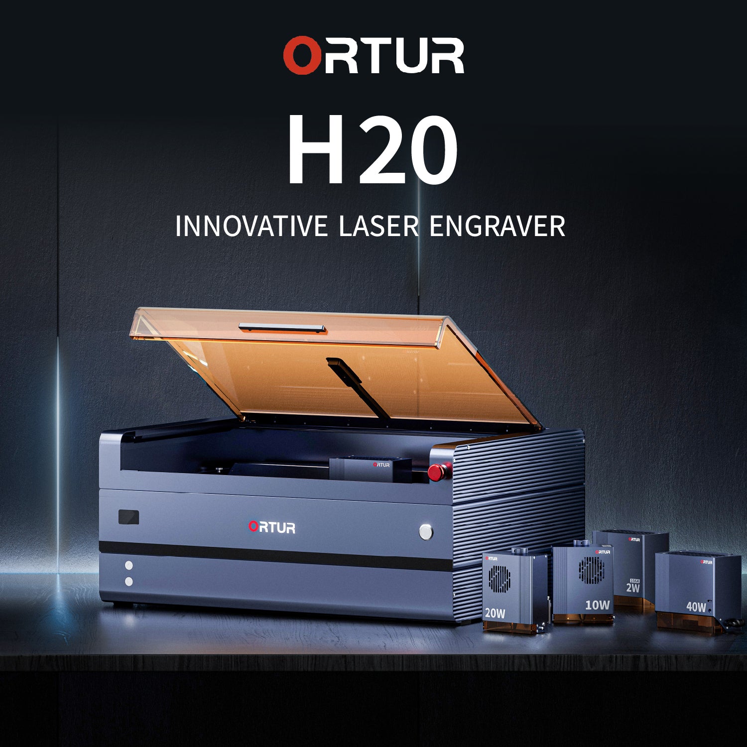 Ortur H20: Ultimate 40W Laser Engraving & Cutting Master，10W/20W/40W Cutting & Infrared 2W for Metal Engraving