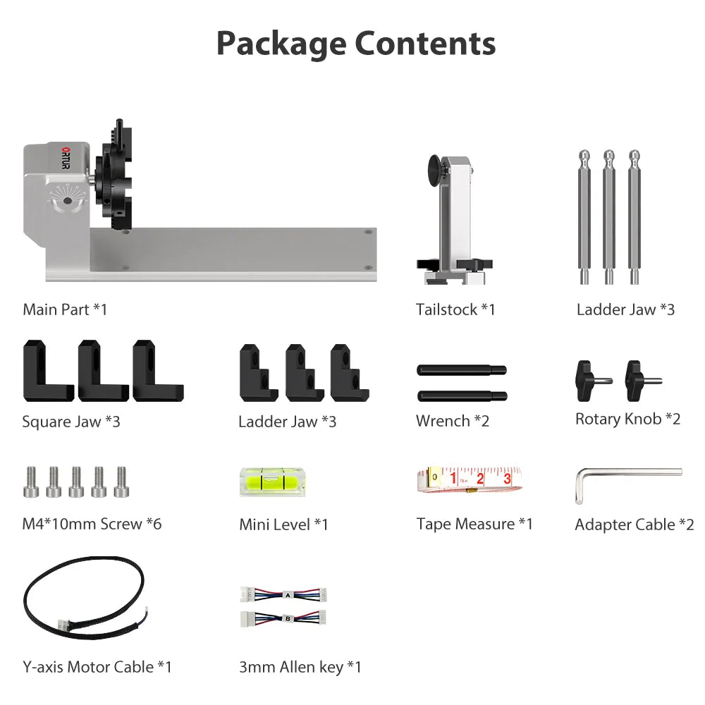 Ortur Y-axis Rotary Chuck YRC1.0 for Laser Engraver