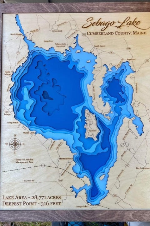 A laser engraving machine can be used to create map ornaments for sale, thus engaging in commercial activities.