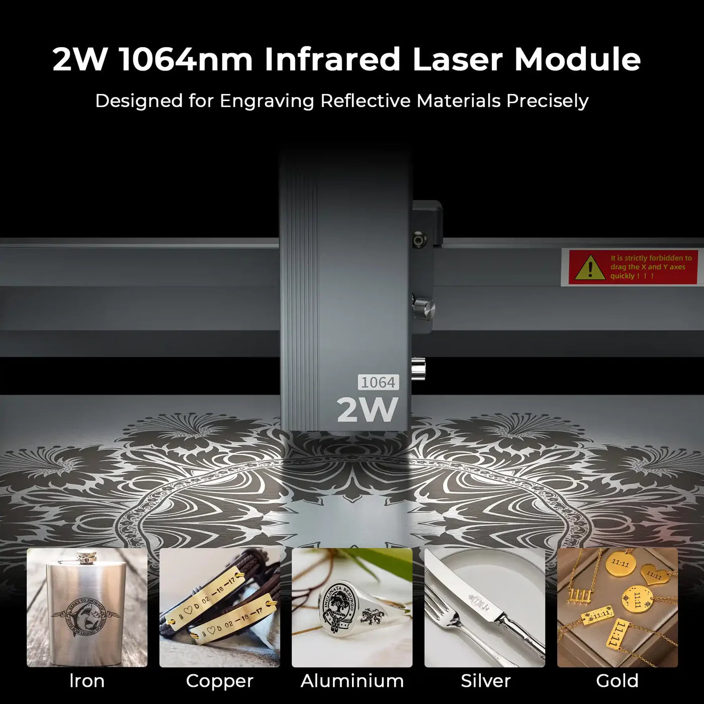 Ortur 2W LR4-2B 1064nm Infrared Laser Module for Ortur Laser Engraver