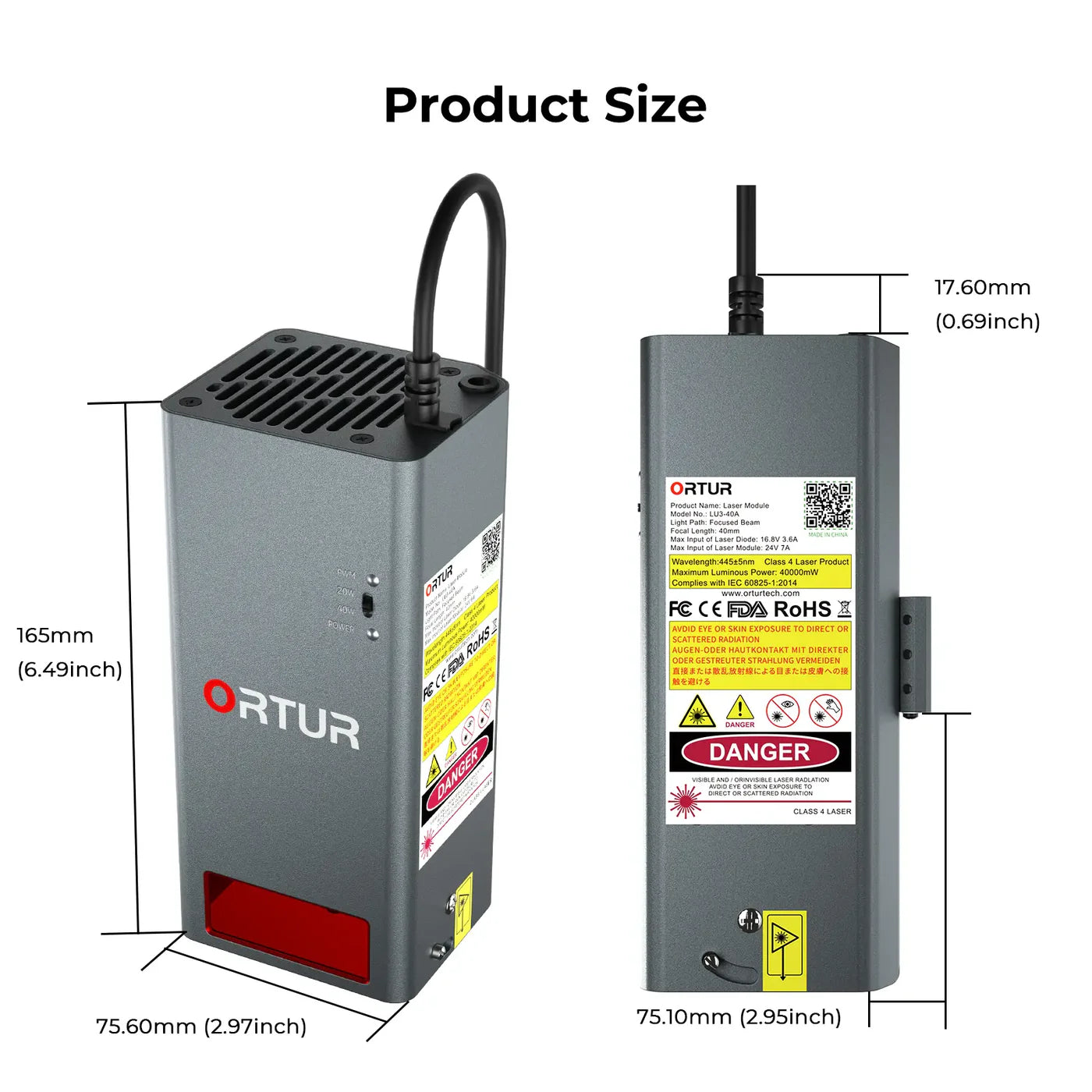 Ortur 40W LU3-40A Laser Module for Ortur Laser Engraver