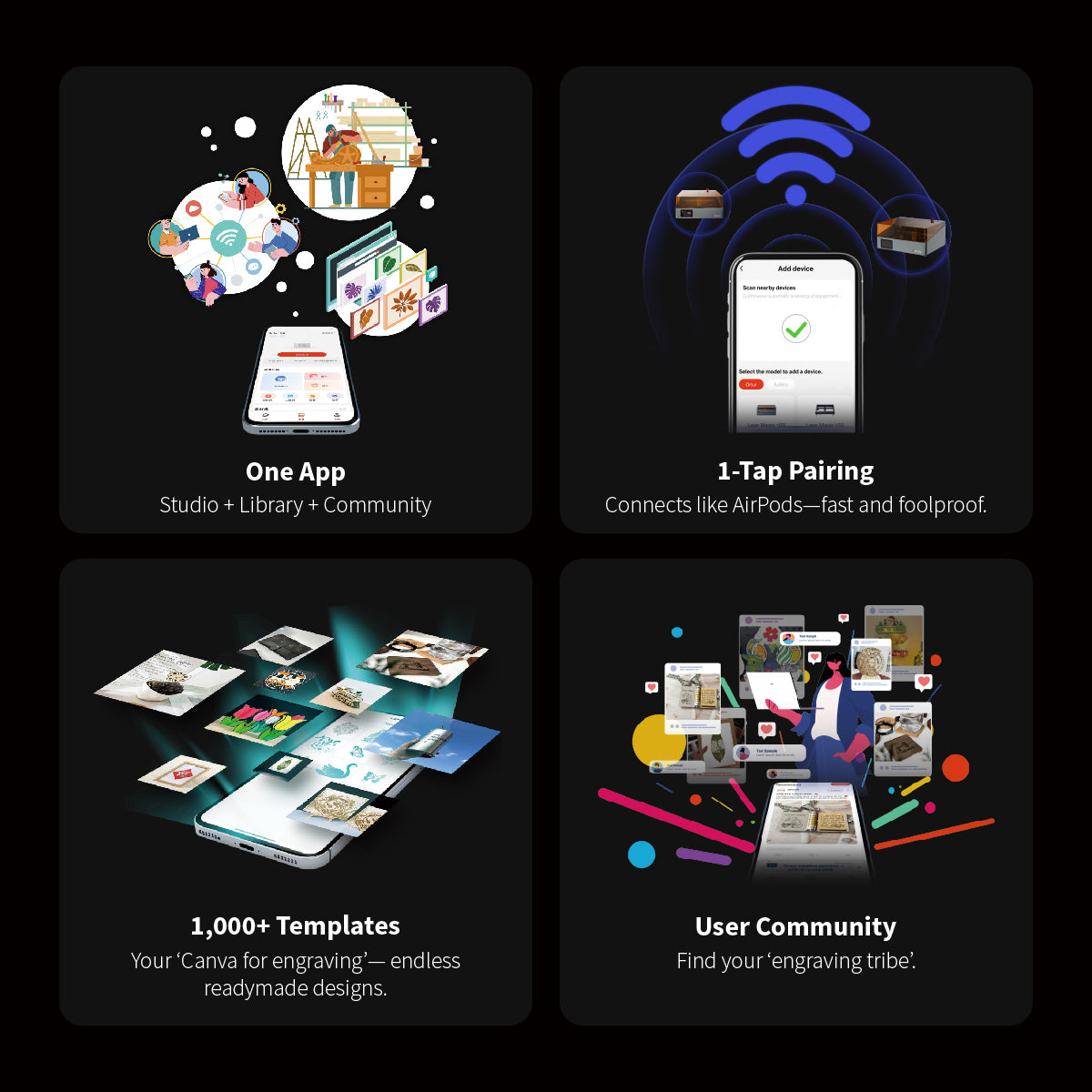 ORTUR R2 Smart Laser Engraver | As Simple as Your First Smartphone (One-Tap Control)