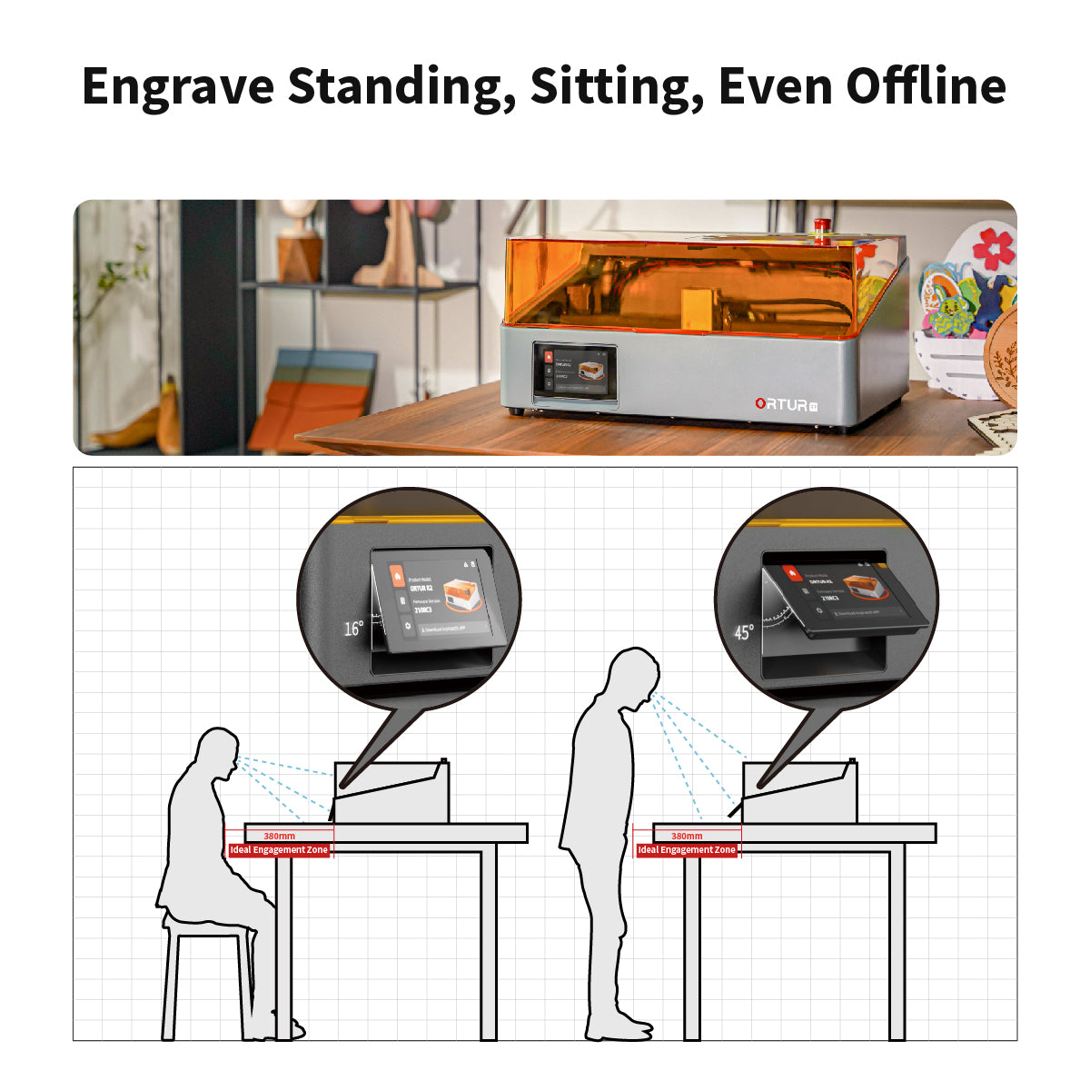ORTUR R2 Smart Laser Engraver | As Simple as Your First Smartphone (One-Tap Control)